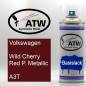 Preview: Volkswagen, Wild Cherry Red P. Metallic, A3T: 400ml Sprühdose, von ATW Autoteile West.